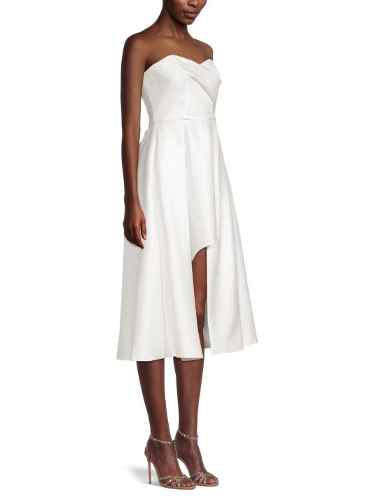 Black Halo Caine Front Vent A-Line Cocktail Dress 4 Black Halo Caine Front Vent A-Line Cocktail Dress - Image 4