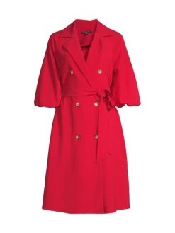 Black Halo Khalo Double-Breasted Shirtdress