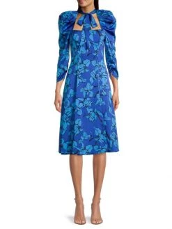 Black Halo Mirabel Ruched-Sleeve Dress -Black Halo And Cult Gaia store unnamed file 734