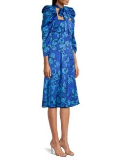 Black Halo Mirabel Ruched-Sleeve Dress -Black Halo And Cult Gaia store unnamed file 735