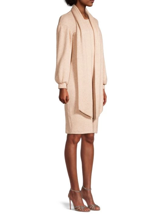 Black Halo Keoni Knit Scarf Sheath Dress 4 Black Halo Keoni Knit Scarf Sheath Dress - Image 4