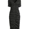 Black Halo Sonia Ruched Sheath Dress