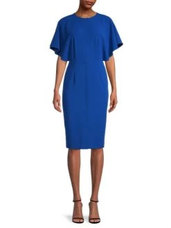 Black Halo Holland Flutter-Sleeve Sheath Dress -Black Halo And Cult Gaia store unnamed file 788