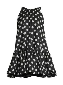 Black Halo Zuma Polka Dot Cotton Dress