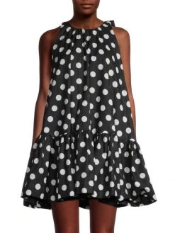 Black Halo Zuma Polka Dot Cotton Dress -Black Halo And Cult Gaia store unnamed file 794