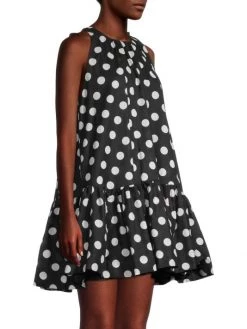 Black Halo Zuma Polka Dot Cotton Dress -Black Halo And Cult Gaia store unnamed file 795