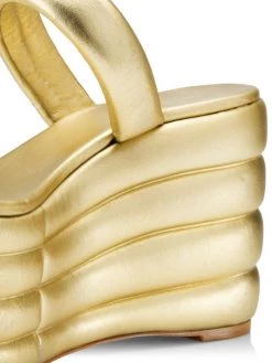 Cult Gaia Enid Padded Leather Platform Sandals -Black Halo And Cult Gaia store unnamed file 857