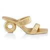 Cult Gaia Valence Metallic Leather Sandals