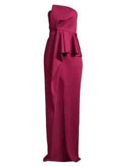 Black Halo Jonas Asymmetrical Draped Gown Pink Wink -Black Halo And Cult Gaia store unnamed file 9