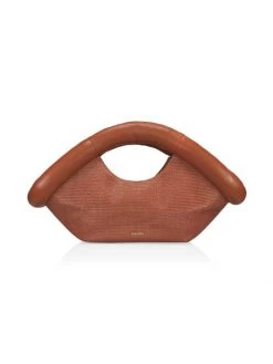 Cult Gaia Elodie Leather Top Handle Bag
