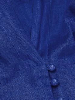 Cult Gaia Willow Puff-Sleeve Linen Midi-Dress -Black Halo And Cult Gaia store unnamed file 964