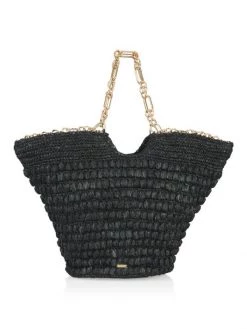 Black Halo And Cult Gaia store 49 Cult Gaia Samira Raffia Chain Tote